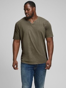 Jack & Jones Koszulka "Split" w kolorze oliwkowym rozmiar: L