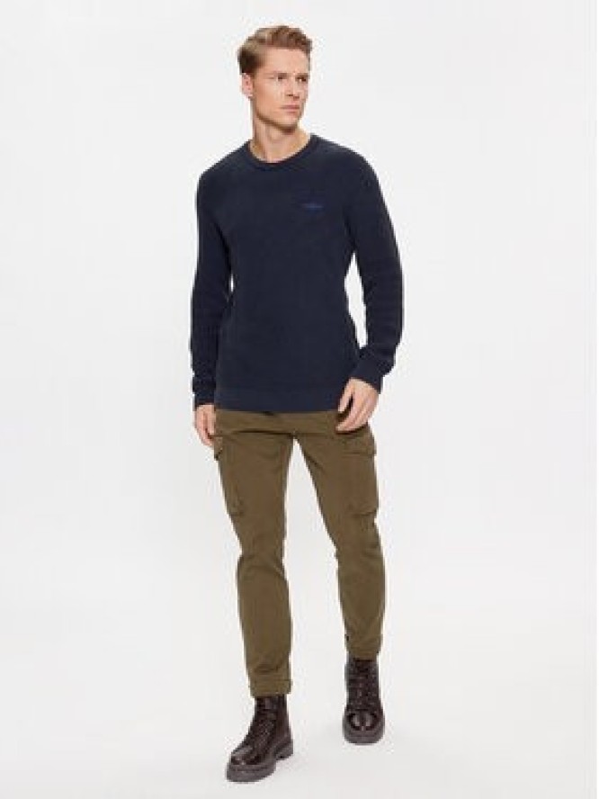 Aeronautica Militare Sweter 232MA1482L512 Granatowy Regular Fit