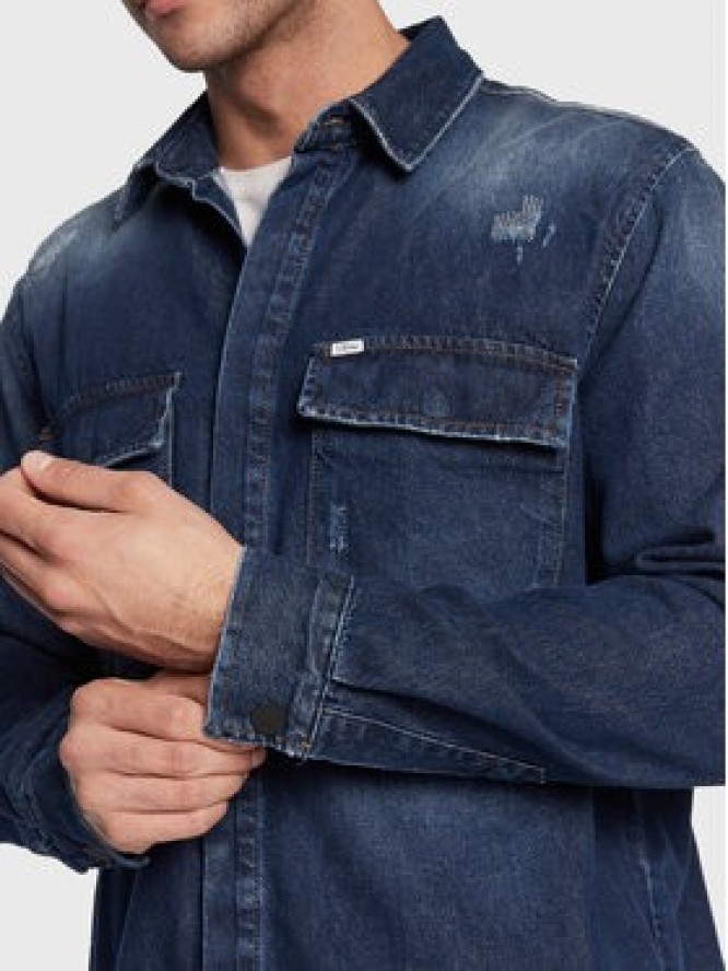 LTB Koszula jeansowa Steven 61020 15358 Niebieski Oversize