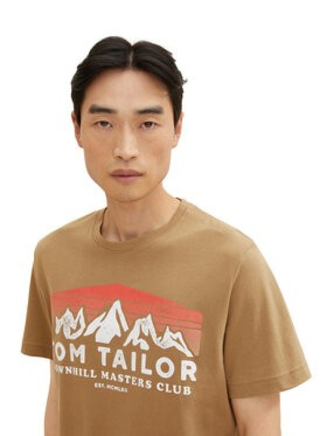 Tom Tailor T-Shirt 1034357 Brązowy Regular Fit