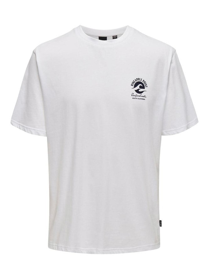 ONLY & SONS Koszulka w kolorze białym rozmiar: XL