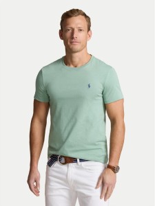 Polo Ralph Lauren T-Shirt 710671438375 Zielony Custom Slim Fit
