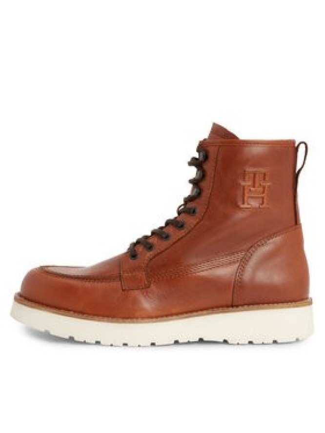 Tommy Hilfiger Kozaki Th American Warm Leather Boot FM0FM04668 Brązowy