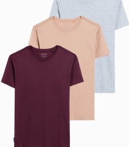 Zestaw koszulek bawełnianych BASIC 3-pak - mix V20 Z30 - XXL