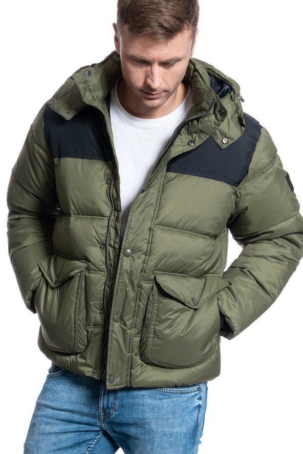 MĘSKA KURTKA ZIMOWA LEE PUFFER JACKET OLIVE GREEN L86NSZNX