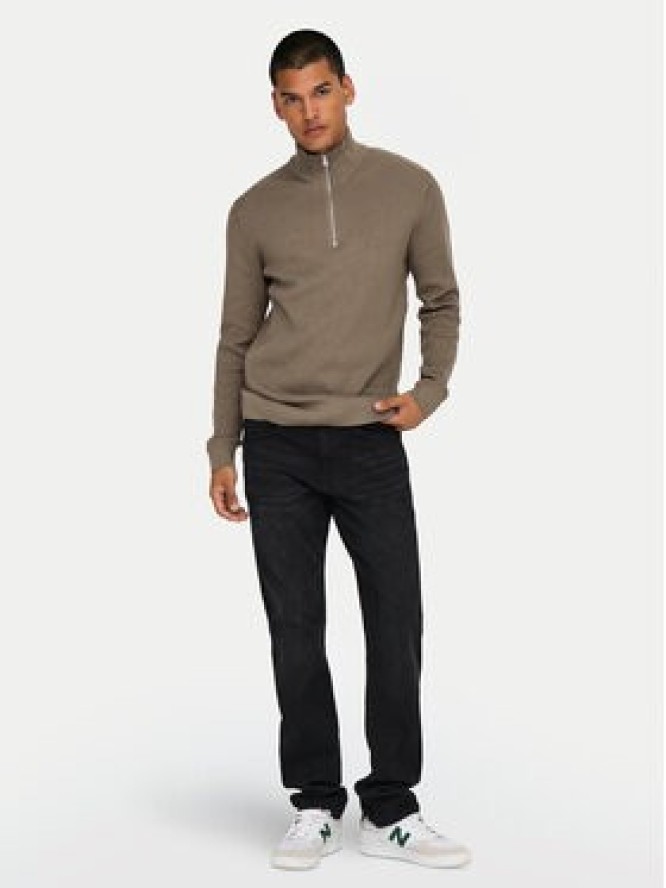 Only & Sons Sweter 22023210 Beżowy Regular Fit