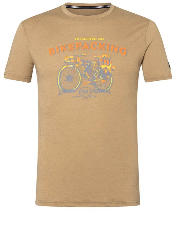 super.natural Koszulka "Bikepacking" w kolorze beżowym rozmiar: M