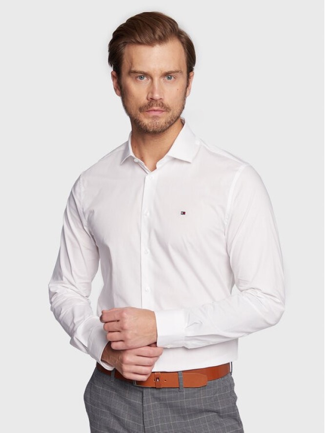 Tommy Hilfiger Koszula MW0MW25040 Biały Slim Fit