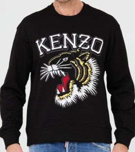 KENZO Czarna bluza TIGER VARSITY JUNGLE