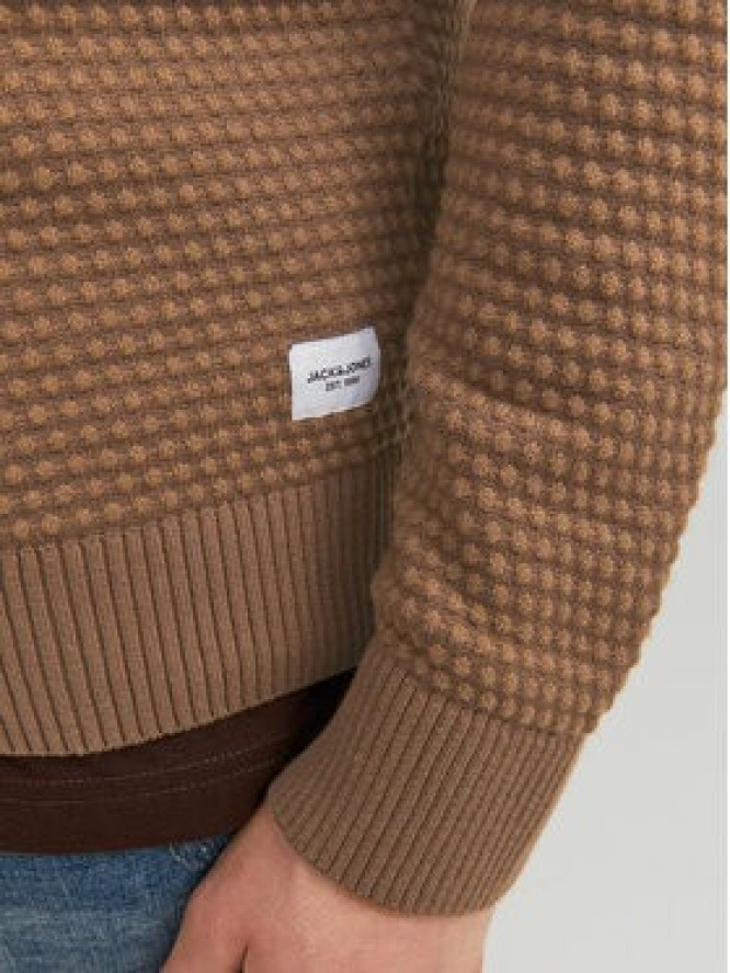 Jack&Jones Sweter 12212816 Brązowy Regular Fit