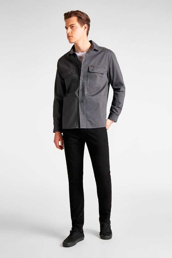 LEE WORKWEAR OVERSHIRT MĘSKA KOSZULA STEEL GREY L68DLD90 112117095
