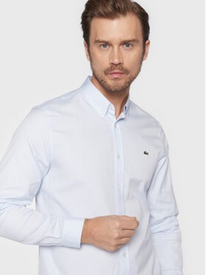 Lacoste Koszula CH1843 Niebieski Slim Fit