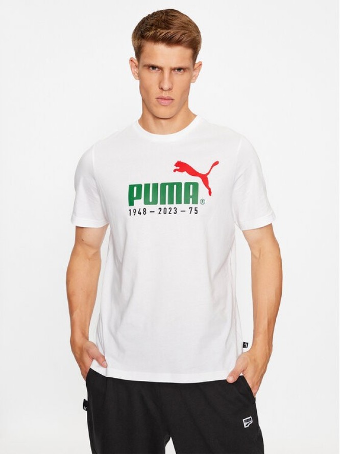 Puma T-Shirt No. 1 Logo Celebration 676020 Biały Regular Fit