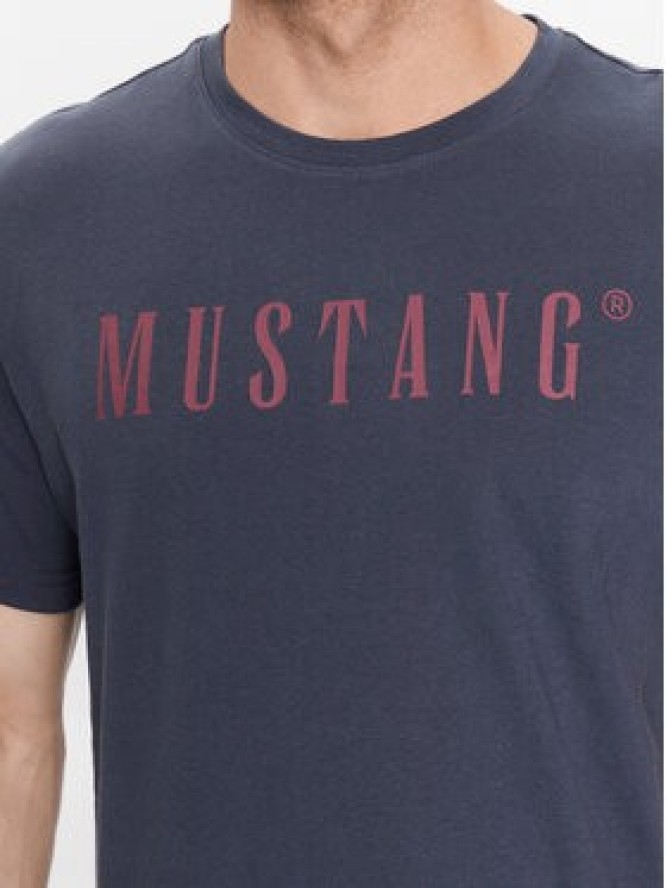 Mustang T-Shirt Alex 1013221 Granatowy Regular Fit