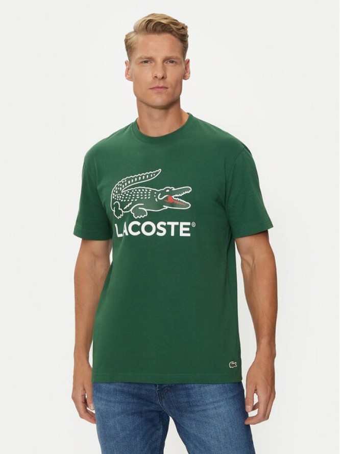 Lacoste T-Shirt TH1285 Zielony Regular Fit