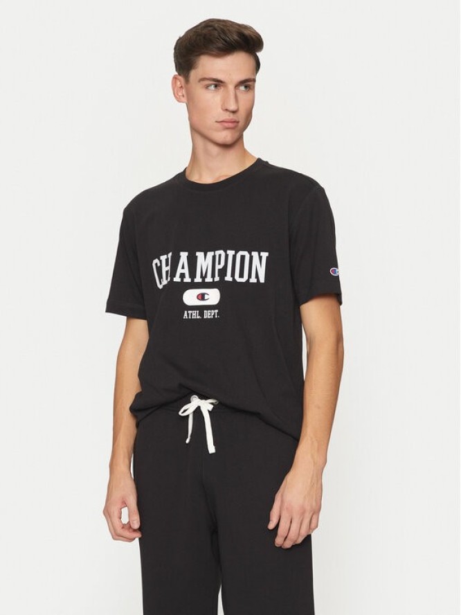 Champion T-Shirt 220432 Czarny Regular Fit