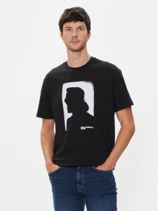 Karl Lagerfeld Jeans T-Shirt 245D1709 Czarny Regular Fit