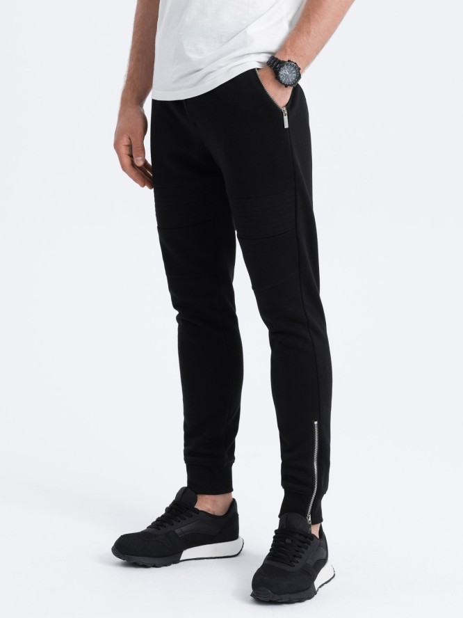 Spodnie męskie dresowe typu jogger - czarne V3 OM-PASK-22FW-004 - XXL