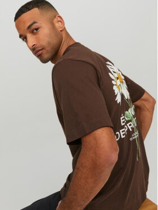 Jack&Jones T-Shirt Flores 12228776 Brązowy Loose Fit