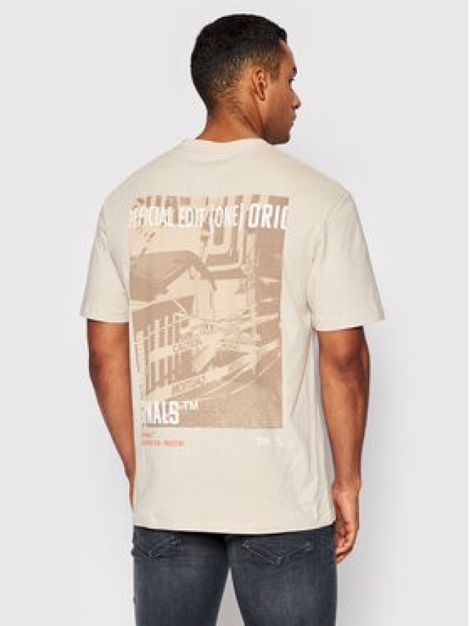 Jack&Jones T-Shirt Comfort Photo 12205952 Beżowy Relaxed Fit