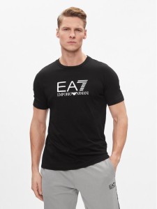 EA7 Emporio Armani T-Shirt 3DPT71 PJM9Z 1200 Czarny Regular Fit