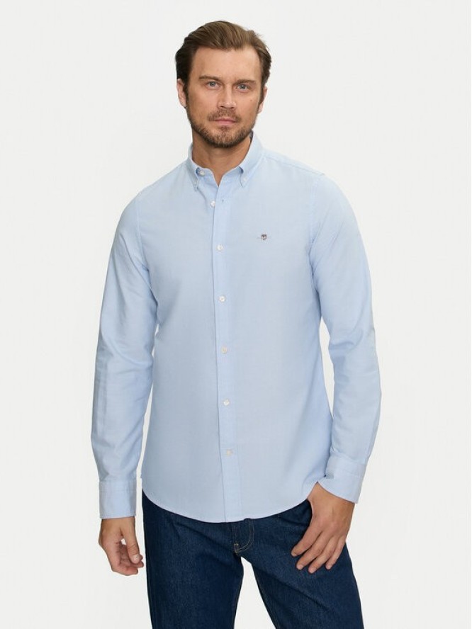 Gant Koszula 3000202 Błękitny Slim Fit