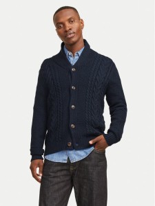 Jack&Jones Kardigan Craig 12258484 Granatowy Regular Fit