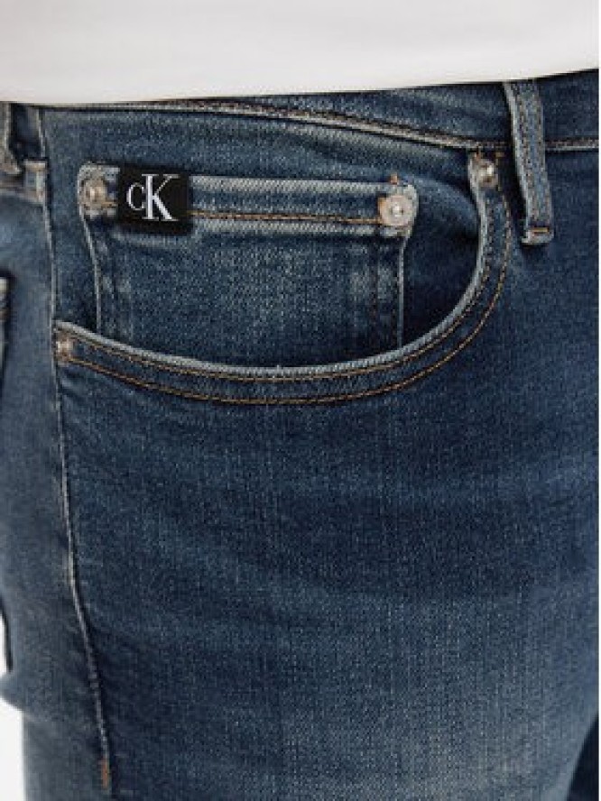 Calvin Klein Jeans Jeansy Super J30J324185 Granatowy Skinny Fit