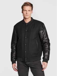 Sisley Kurtka bomber 28GCSN012 Czarny Regular Fit