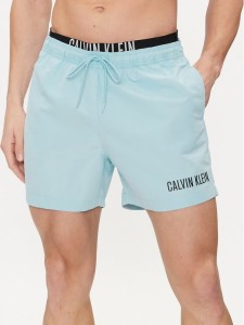 Calvin Klein Swimwear Szorty kąpielowe KM0KM00992 Niebieski Regular Fit