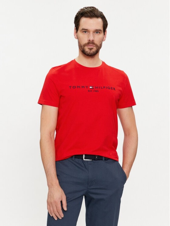 Tommy Hilfiger T-Shirt Logo MW0MW11797 Czerwony Slim Fit