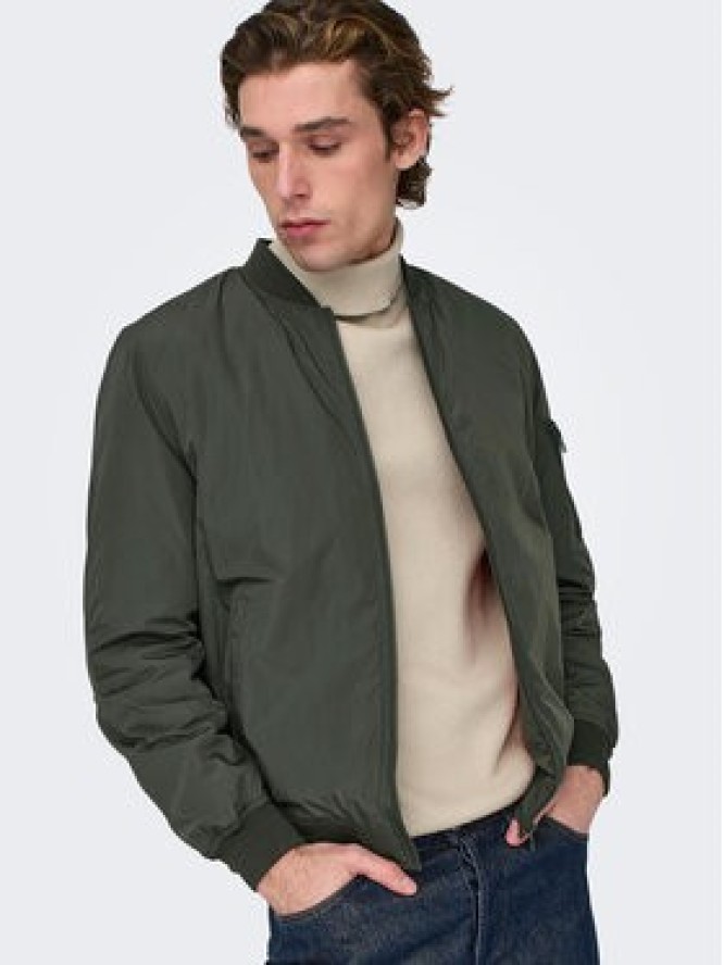 Only & Sons Kurtka bomber Joshua 22023287 Khaki Regular Fit