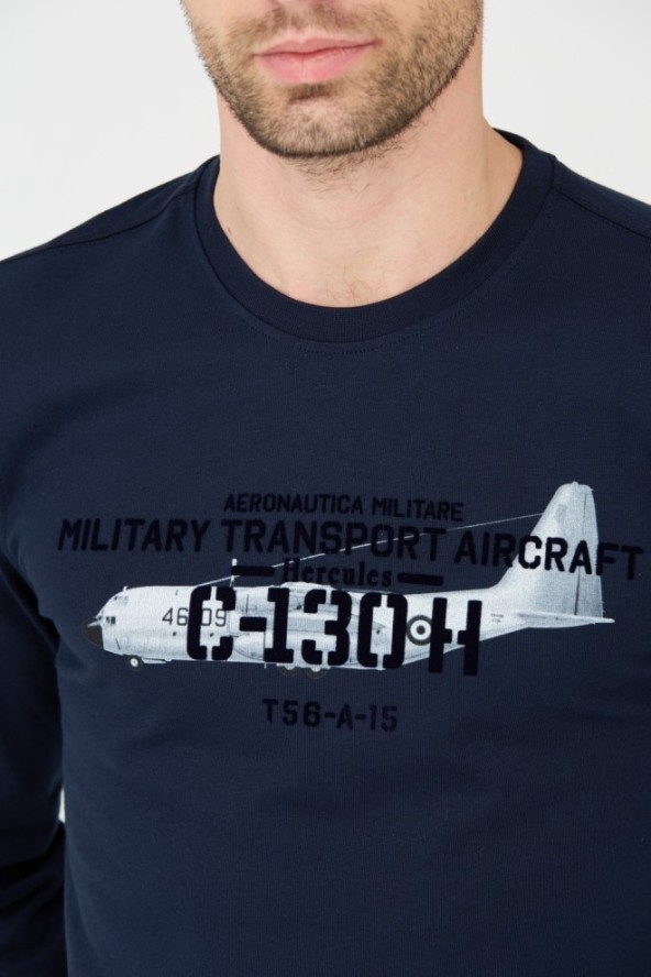 AERONAUTICA MILITARE Granatowy longsleeve