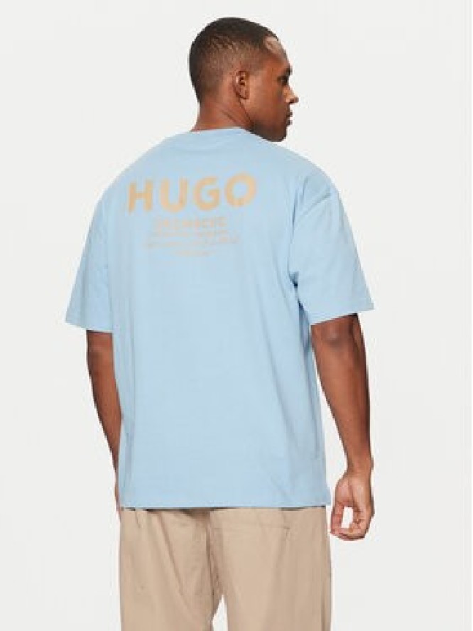 HUGO T-Shirt Nalono 50509776 Niebieski Relaxed Fit