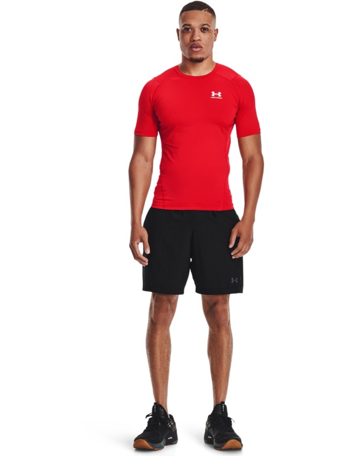 Koszulka treningowa męska Under Armour UA Hg Armour Comp Ss - czerwona