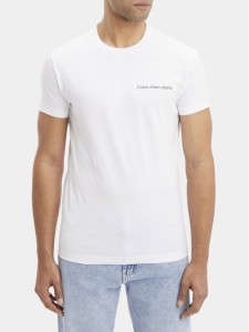 Calvin Klein Jeans T-Shirt J30J322547 Biały Slim Fit