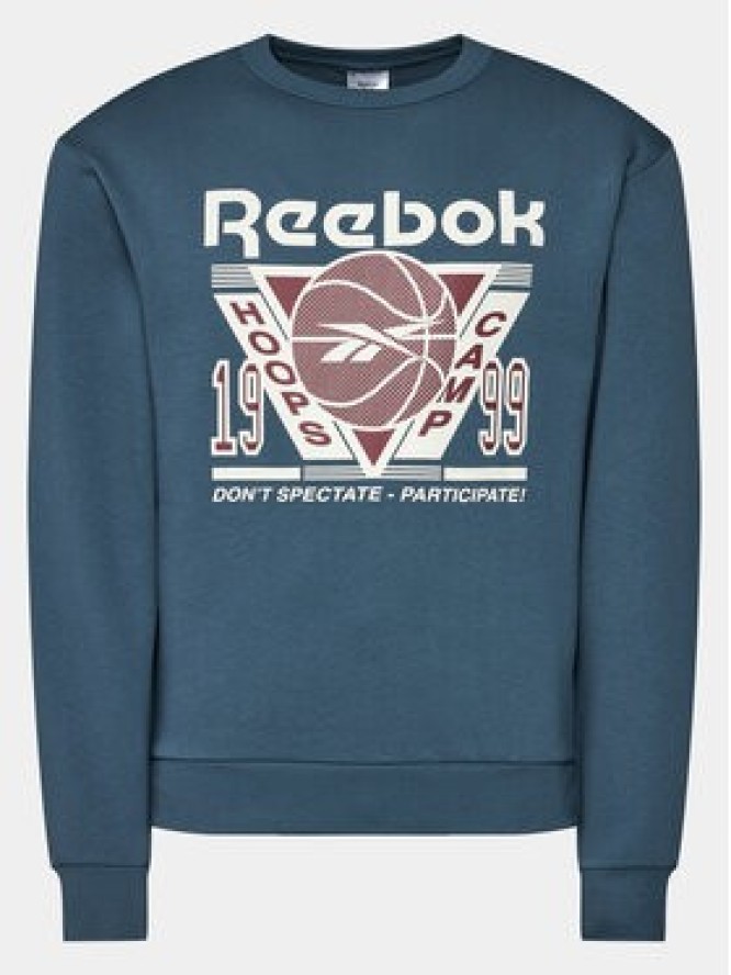 Reebok Bluza Basketball IL2005 Niebieski Regular Fit