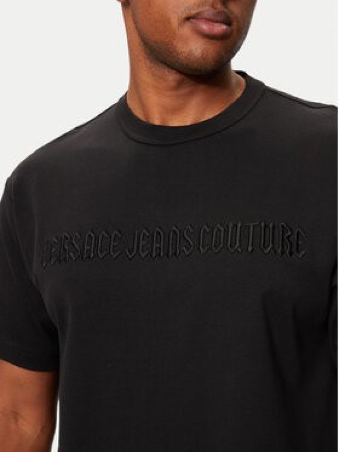 Versace Jeans Couture T-Shirt 77GAHC01 Czarny Relaxed Fit