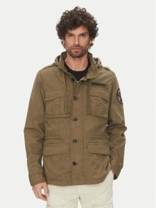 Aeronautica Militare Kurtka przejściowa 251AB2212CT3501 Khaki Regular Fit