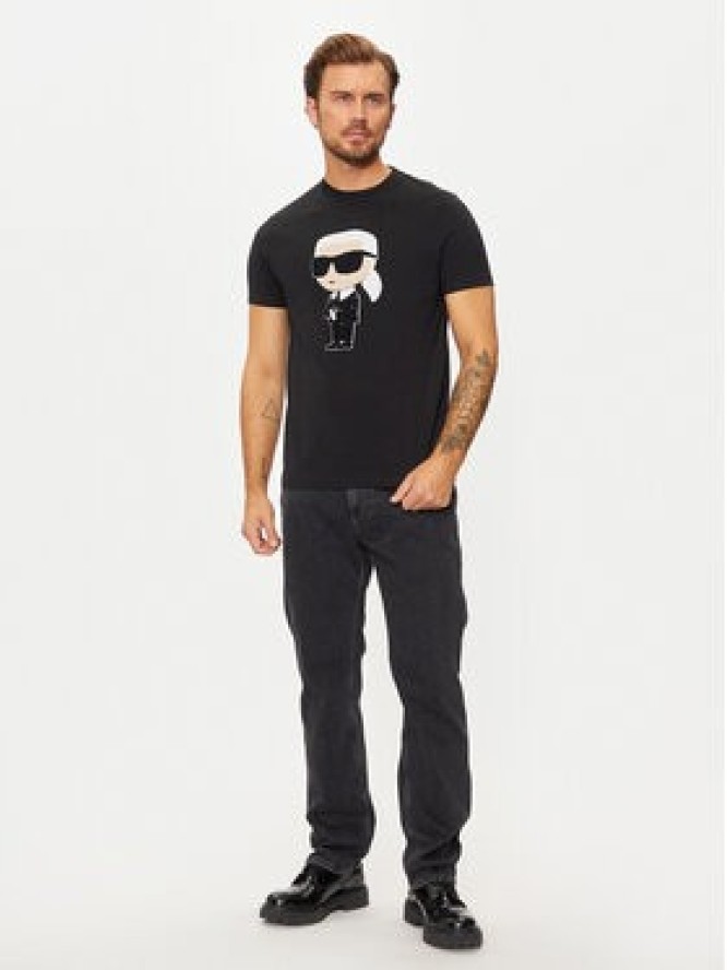 KARL LAGERFELD T-Shirt 755075 544250 Czarny Regular Fit