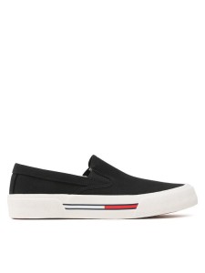 Tommy Jeans Tenisówki Slip On Canvas Color EM0EM01156 Czarny