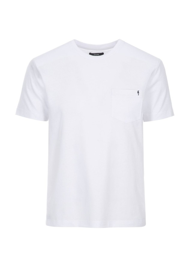 Biały basic T-shirt męski