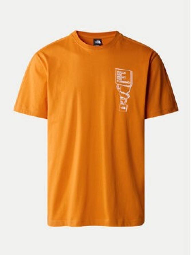 The North Face T-Shirt NF0A87FF Pomarańczowy Regular Fit