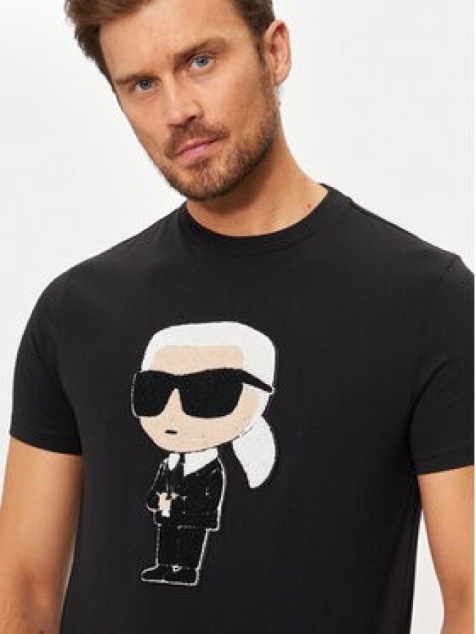 KARL LAGERFELD T-Shirt 755075 544250 Czarny Regular Fit