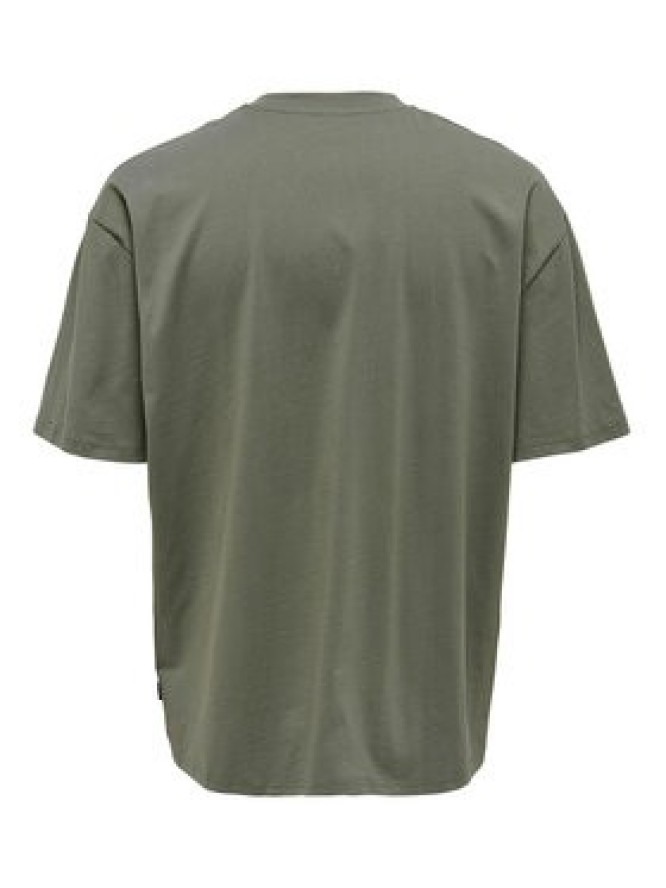 Only & Sons T-Shirt 22025291 Zielony Oversize