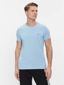 Tommy Hilfiger T-Shirt MW0MW10800 Błękitny Slim Fit