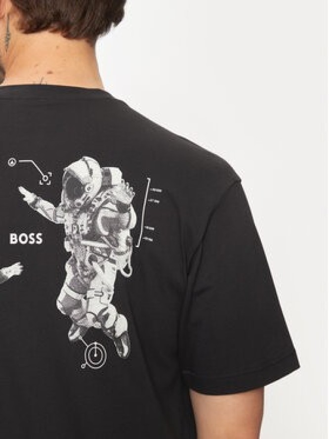 Boss T-Shirt Te Galaxy 50528221 Czarny Regular Fit