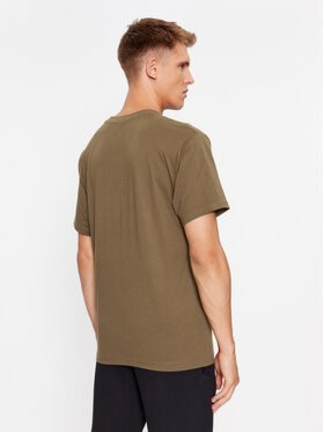 New Balance T-Shirt Essentials Stacked Logo Cotton Jersey Short Sleeve T-shirt MT31541 Brązowy Regular Fit