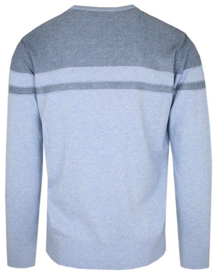 Klasyczny Sweter - Wełna z Akrylem - Pako Jeans - Niebieski