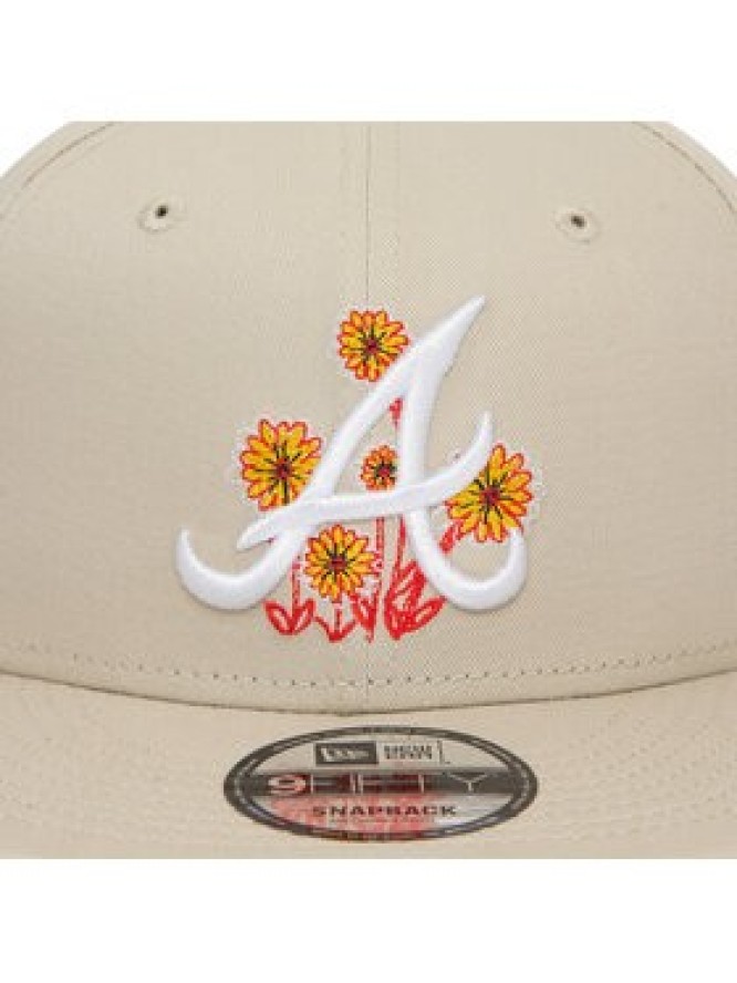 New Era Czapka z daszkiem Flower Icon 950 Braves 60435106 Beżowy